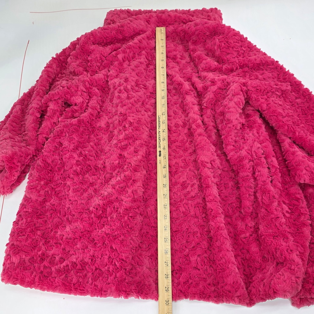Cozy Glam JAYLEY Faux Fur Teddy Coat Women Oversized Pink Winter - Picture 12 of 13